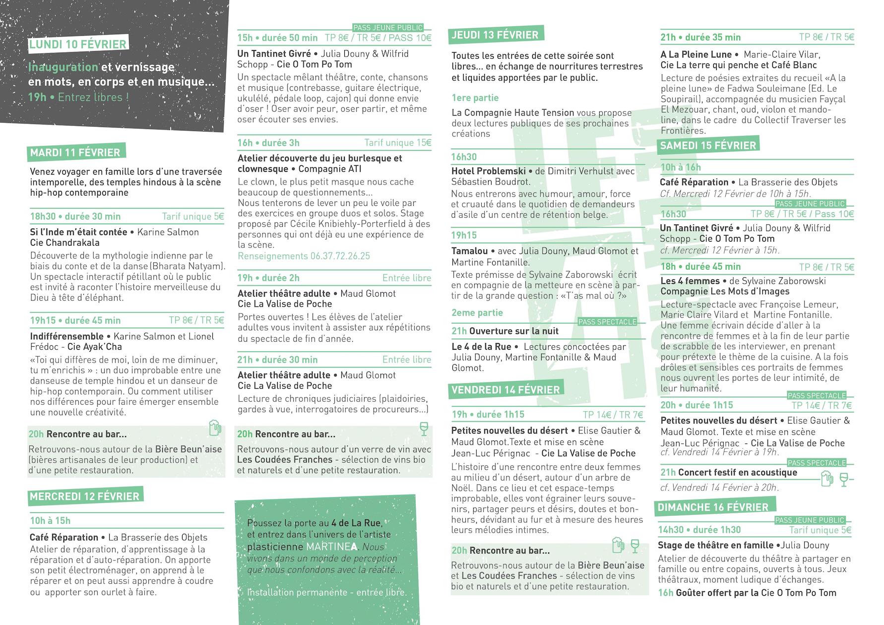 Programme "Le 4 de la Rue"